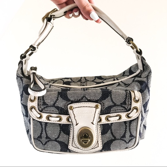 Coach Handbags - Coach Resort Signature Denim Mini Purse
